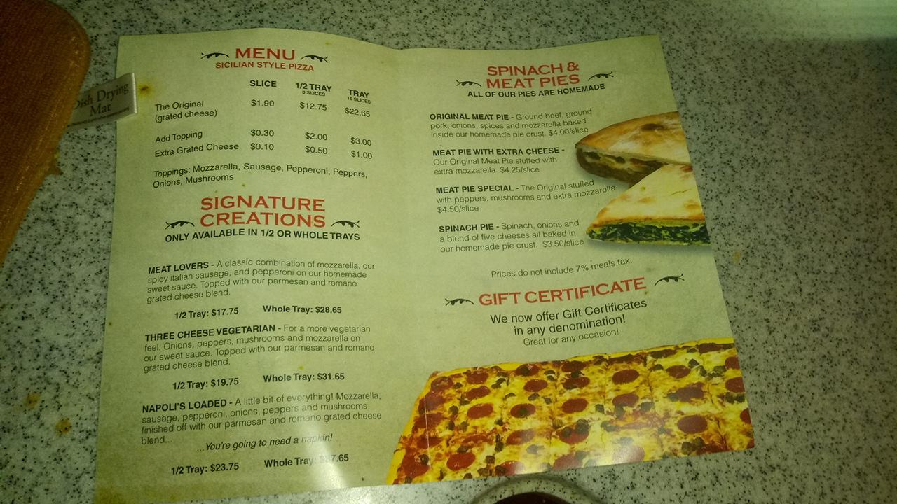 Napoli's Pizza Menu image 2